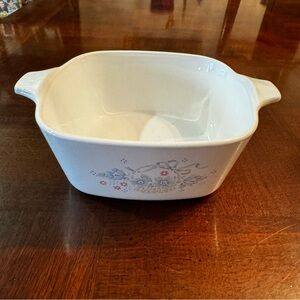Vintage Corningware Blue Ribbon Basket P-43B Small Casserole Dish 5"